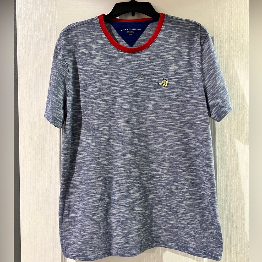 Tommy‎ Hilfiger Mens Banana Embroidered T-Shirt. Size Large